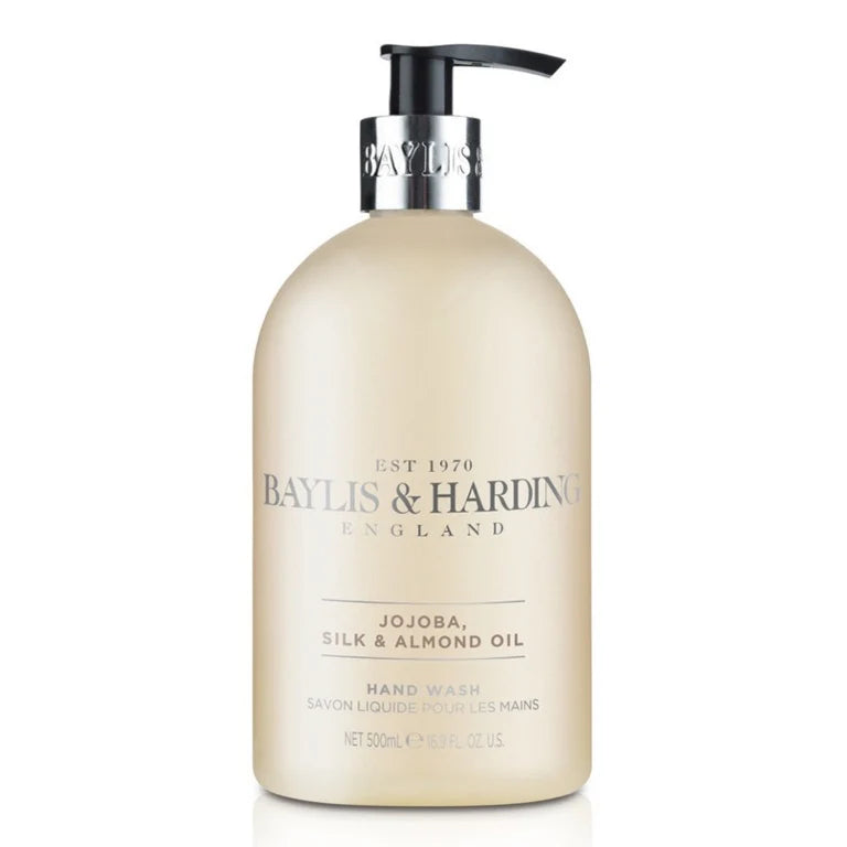 Baylis &amp; Harding ჟოჟობის ზეთი, ვანილი და ნუშის ზეთი- ხელის საპონი (500 მლ)