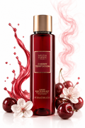 Baylis & Harding –სურნელოვანი სპრეი სხეულისა და თმისთვის, ალუბლის გამორჩეული და მაცდური არომატით.