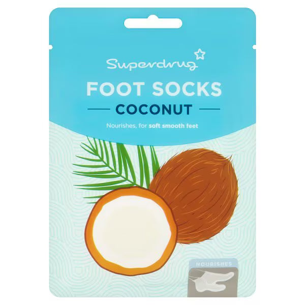 Superdrug-ფეხის მოვლის ნიღაბი/წინდა ქოქოსის არომატით